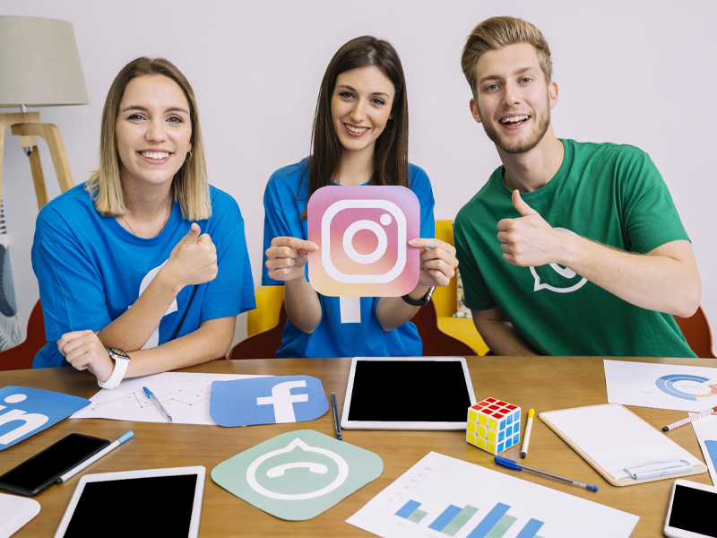 Female copywriter working on copy