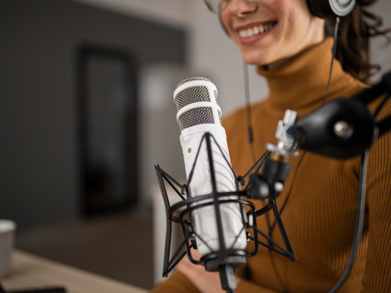 Female copywriter working on copy